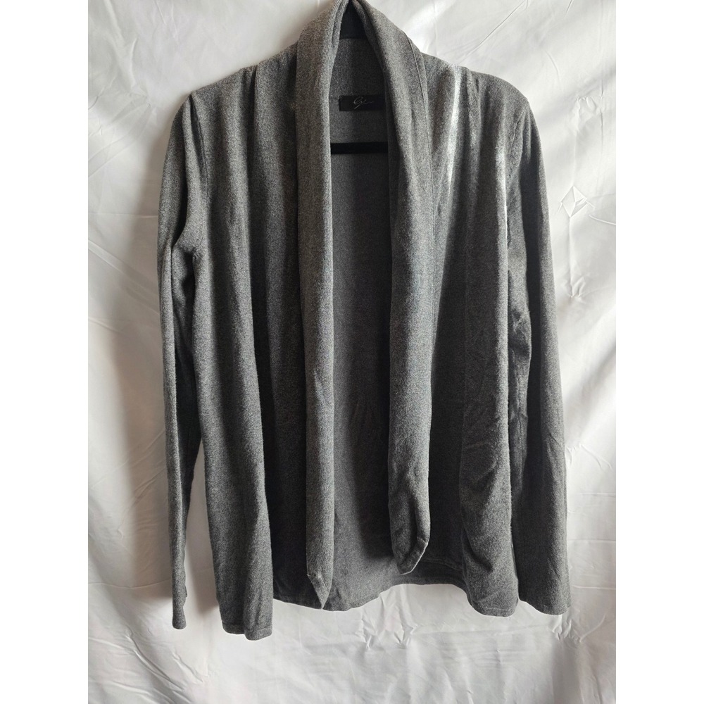 CYRUS Women Grey Open Front Shawl Collar Cardigan Sweater Size M 914839